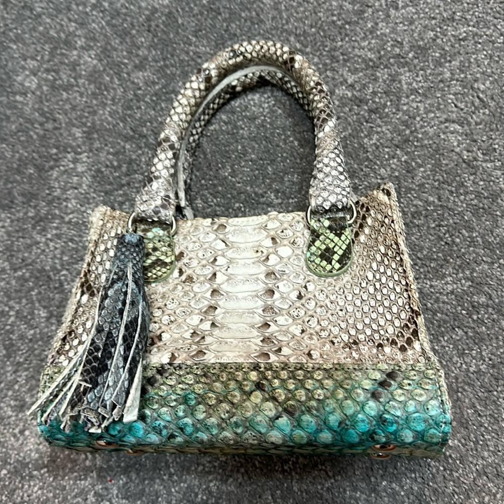 Stunning genuine exotic skin handbag